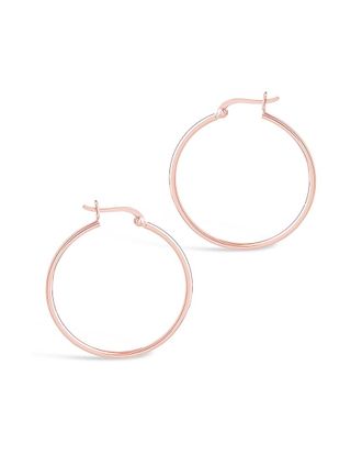 Sterling Forever 14K Rose Gold Vermeil Hoops