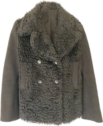 Acne Studios Shearling Panelled Pea Coat Size M