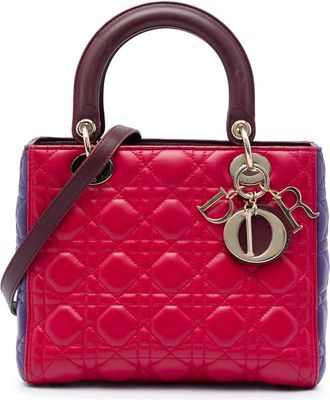 Dior Pre-owned Dior Medium Tricolor Lambskin Cannage Lady Satchel Ladies HC0R1YZ1T7Y6CKQO