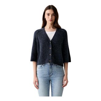 Mos Mosh MOS Mosh, Truien & Vesten, Dames, Blauw, S, Wol, Thora Lizet Gebreide Cardigan