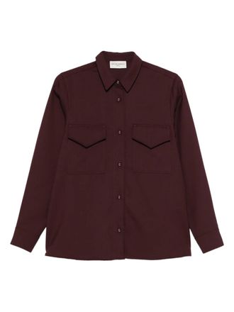 Officine Générale double-pocket button-down shirt - women - Wool - M - Red