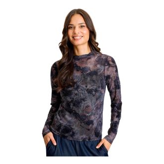 In Front Maglia a Maniche Lunghe - - Tops - Donna - Viola - 2XL