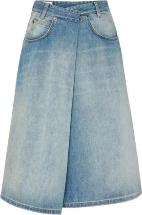 Maison Margiela Rokken - Dames - Spijkerrokken - Blauw - XS - Denim - Rokken