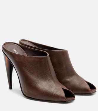 Alexander McQueen Mules Horn in pelle