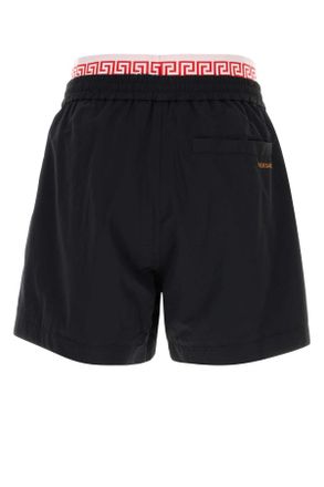 Versace Mens Nylon Bermuda Shorts Black Bermudas