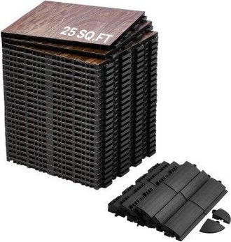 OEM Pistas De Baile De Pp Y Pvc, 25 Piezas Entrelazadas, Suelo De Baile Port&aacute;til Para Pr&aacute;ctica De Baile Con Base Acolchada (veta De Madera De Roble, 25 Pi
