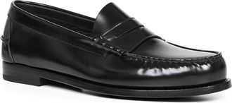 Churchs Mens Loafers Rowley Polished Fum&egrave; Leather Black Calf
