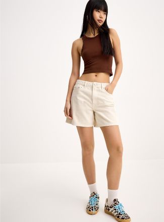 Twik Womens High-rise denim mom short