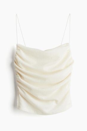 H&M Drapiertes Tr&auml;gertop - White