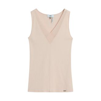 Cinque Cinque, Tops, Dames, Beige, S, Katoen, Ciri Ripp Top