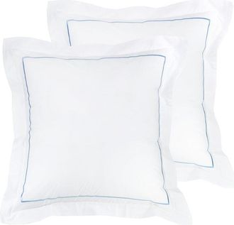 Melange Home M&eacute;lange Home 300Tc Percale Cotton Single Marrow Embroidered Shams