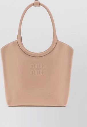 Miu Miu ivy leather tote bag double handles