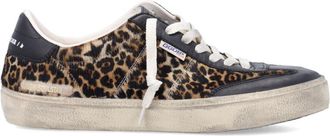 Golden Goose Leopard Print Lace Up Sneakers