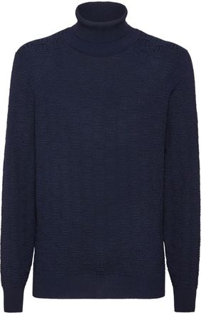 Philipp Plein monogram sweatshirt - men - Mulberry Silk/Merino - M - Blue