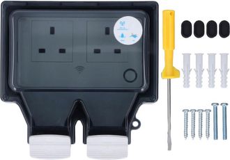 OEM Enchufe Inteligente Wifi, Funci&oacute;n De Sincronizaci&oacute;n Ign&iacute;fuga, Resistente Al Agua Ip66, Control Por Voz, Reino Unido 110-250v (snw-2s)