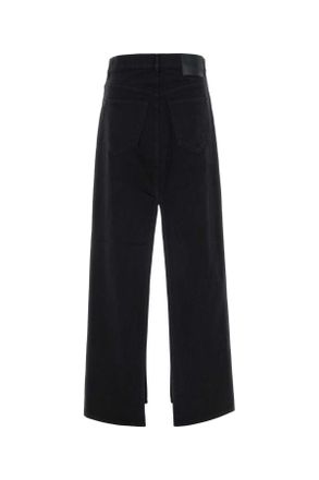 Haikure Womens Black Denim Gana Skirt Carbon Exterior: Cotton Gonne
