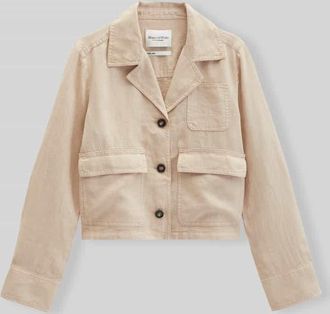 Marc O'Polo Relaxed Fit Kurzblazer aus reinem Leinen in Sand, Gr&ouml;&szlig;e 34