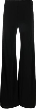Alberta Ferretti flared wide-leg trousers - women - Viscose - 38 - Black