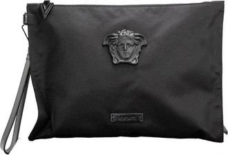 Versace Medusa Head Clutch - Dames - Tassen - Grijs - Maat: ONE Size