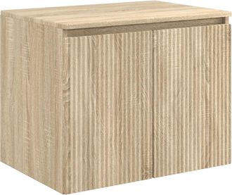 vidaXL Mueble De Ba&ntilde;o Montado En La Pared Roble Sonoma Vidaxl