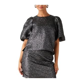 Notre-V Overhemden, Dames, Grijs, XL, Wol, Nv-Geraldina Blouse