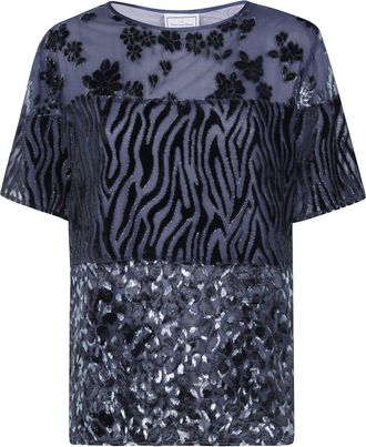 Pierre-Louis Mascia T-Shirt Patchwork 12971 Grey Multicolor