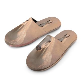 Generic Dreaming Horse Mens Cozy Memory Foam Slippers Warm Cotton House Shoes Comfy Slipper for Indoor Outdoor