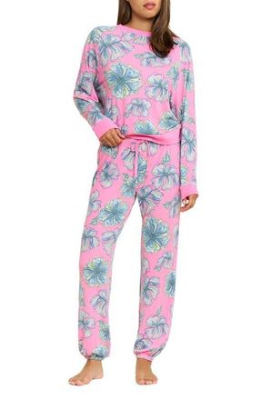 Honeydew Intimates Star Seeker Brushed Jersey Pajamas in Rosette Floral at Nordstrom, Size X-Small
