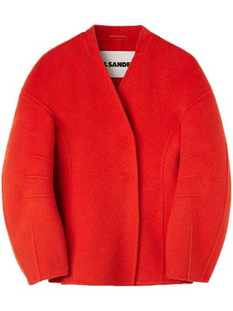 Jil Sander Jack van wolblend - Rood