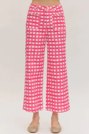 Entro Watermelon Picnic Pants In Pink