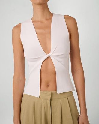 WeWoreWhat Twist Front Flyaway Tank in White at Nordstrom, Size X-Large