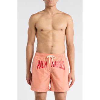 Palm Angels Logo Swim Shorts in Pink at Nordstrom Rack, Size Xx-Large