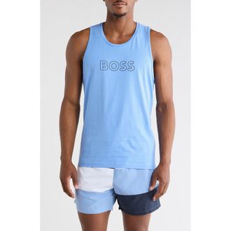 BOSS Beach Logo Tank Top in Bright Blue at Nordstrom Rack, Size Xx-Large