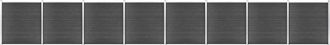 vidaXL Vidaxl - Juego De Paneles De Valla Wpc Negro 1391x186 Cm