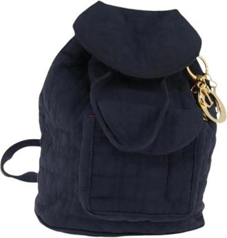Dior Pre-owned Vintage Nylon Backpack - Dames - Vintage Rugzakken - Blauw - ONE Size - Nylon - Vintage