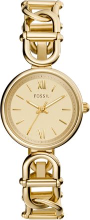 Fossil Womens Carlie 30mm Three-Hand, Gold-Tone Stainless Steel Watch
