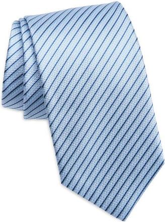 David Donahue Stripe Silk Tie in Sky at Nordstrom