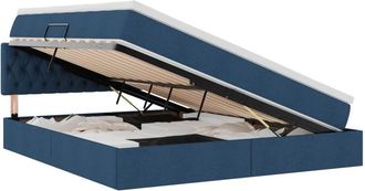 vidaXL Storage Bed with Mattress Blue 180 x 200 cm Engineered Wood vidaXL