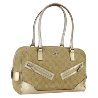 Gucci Pre-owned Canvas Handtas - Dames - Vintage Handtas - Beige - ONE Size - Vintage