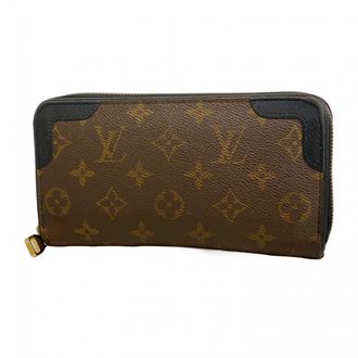 Louis Vuitton Black Brown Long Wallet (Bi-Fold) (Pre-Owned)
