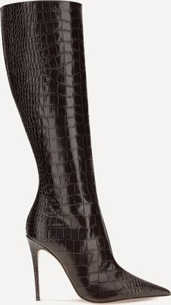 PARIS TEXAS Vera crocodile-effect tall Boots Female 37.5