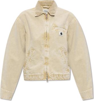 Carhartt Work in Progress Jas met logopatch - Dames - Zomerjassen - Beige - M - Katoen - Jassen