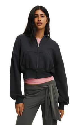 Cotton On Womens Oversized Zip Through Hoodie in Shadowstone at Nordstrom, Size Xx-Small