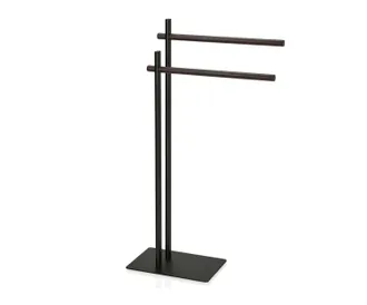 Andrea House Andrea House Ba66193 Toallero Doble De Pie Negro De Madera - Ref: Ba66193