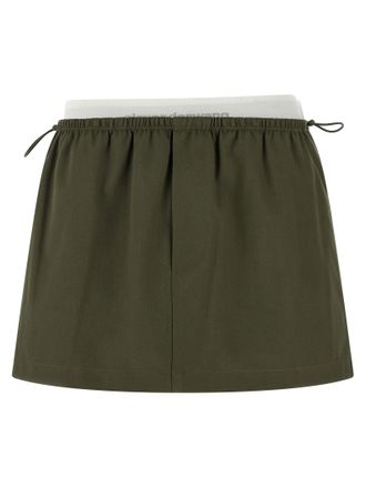 Alexander Wang Bicolor Cotton Long Womens Skirt