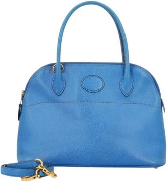 Herm&egrave;s Pre-owned Bolide Mini 26 - Dames - Vintage Handtas - Blauw - ONE Size - Leer - Vintage