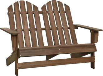 vidaXL Vidaxl - 2-Seater Garden Adirondack Chair Solid Fir Wood Brown