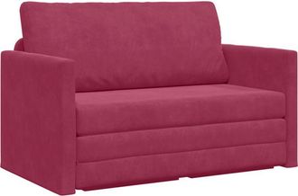 vidaXL Sof&aacute; Cama Rojo Vino Tinto 124 X 204 X 61 Cm Terciopelo Vidaxl