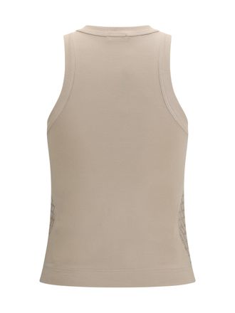 Brunello Cucinelli Womens Top Cotton With Luminous Embroidery Talco Cotton; Elastane