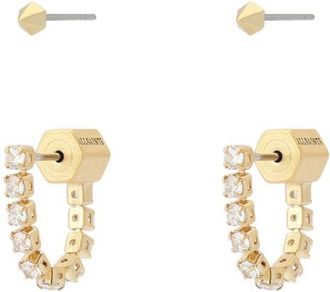 AllSaints Crystal Front-Back Stud Earrings Set at Nordstrom